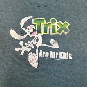 General Mills Trix T-Shirt Are For Kids Gray Graphic Retro Cereal Rabbit Tee